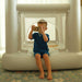 Mini World Map Inside Bounce House with boy