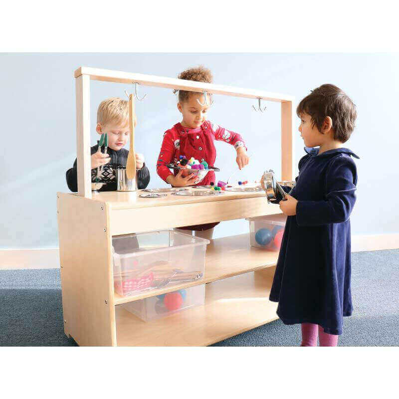 Mobile Sensory Play Kitchen Wb0384 Kids Playing