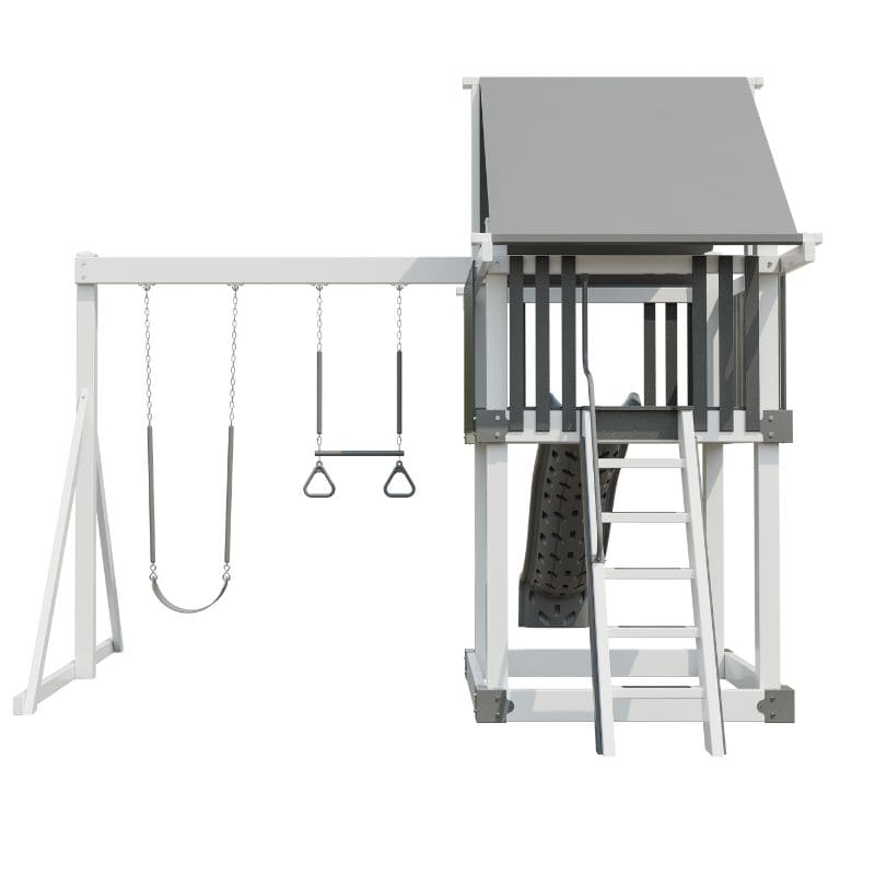 White and Grey Vinyl Outdoor Playset back side