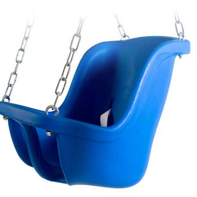 Molded infan swing with chain in blue