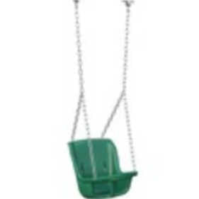Molded infant swing with a green chain