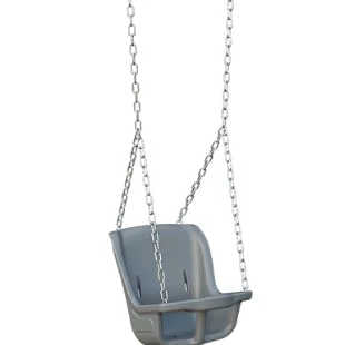 molded infant swing with chain in grey
