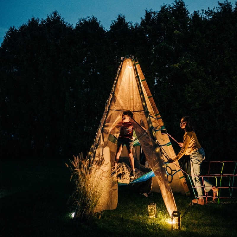 Bijou Monkey See Monkey Duo – modular playset with solar lights at night