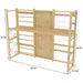 Dimensions for Avenlur monkey bar attachment for 79 inch Modular Walnut Swedish Ladder