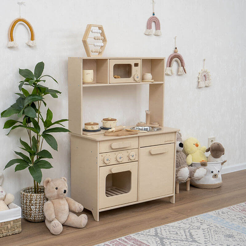 Montessori Play Kitchen Side View