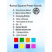 Musical Squares Sensory Equipment - 9MSQR – preset sounds chart with ten sound themes