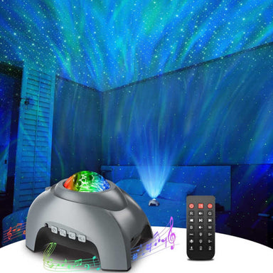 Northern lights deluxe projector in a bedroom