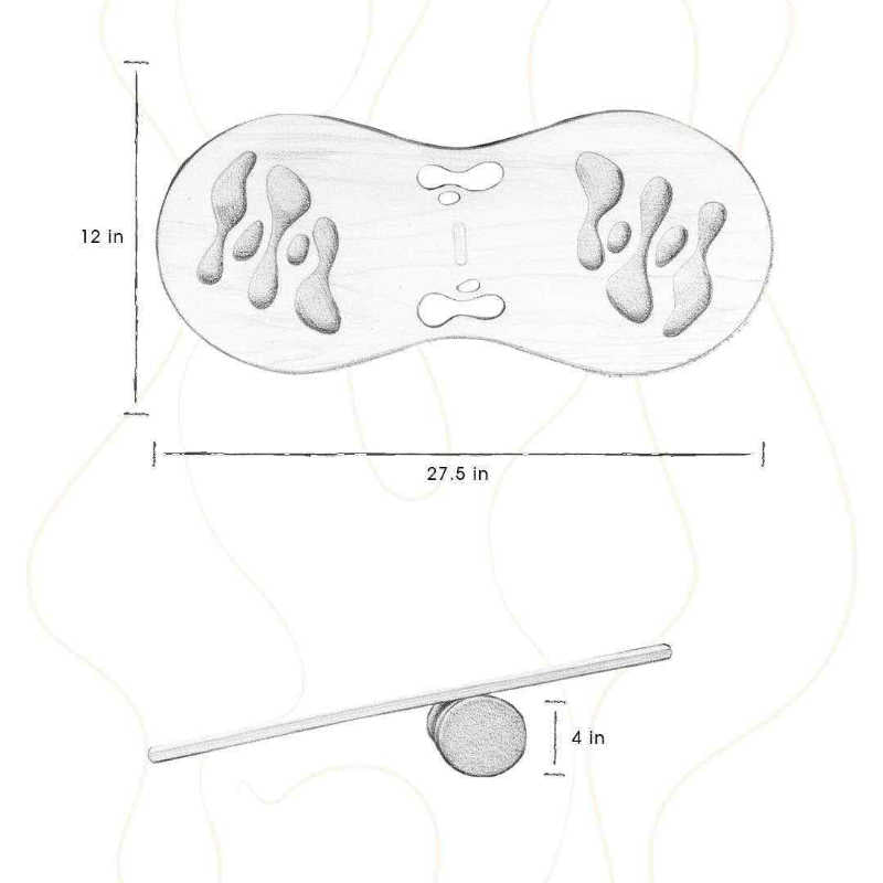 orin balance board dimensions 