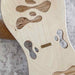 Close-up of the Orrin Balance Board curved wooden surface