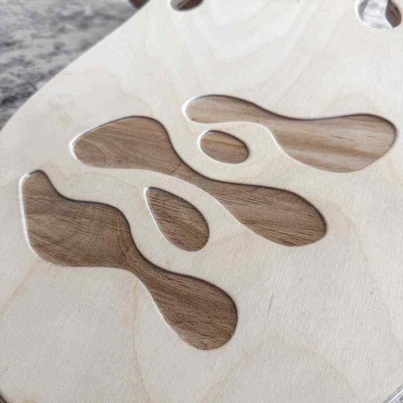 Natural Baltic birch wood grain on the Orrin Balance Board