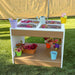 outdoor sensory play table for preschool  with stainless steel trays
