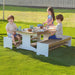 Outdoored™ Table and Two Bench Set - Wb2910 Kids Playing