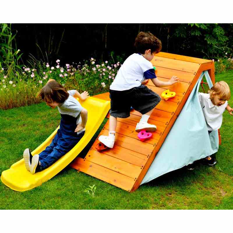 Palm - 5-in-1 Outdoor and Indoor Playground Playset with kids playing