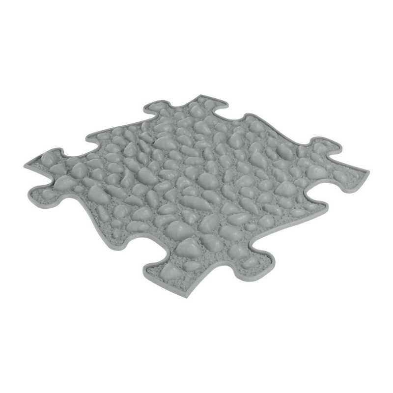 Chilren's Sensory Play mat with grey pebbles.