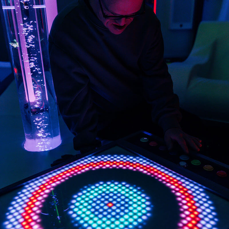 Pixels Pro Interactive Panel for sensory room with Concentric Led Rings
