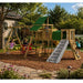 PlayStar Varsity Gold premium wooden playset in a backyard with kids