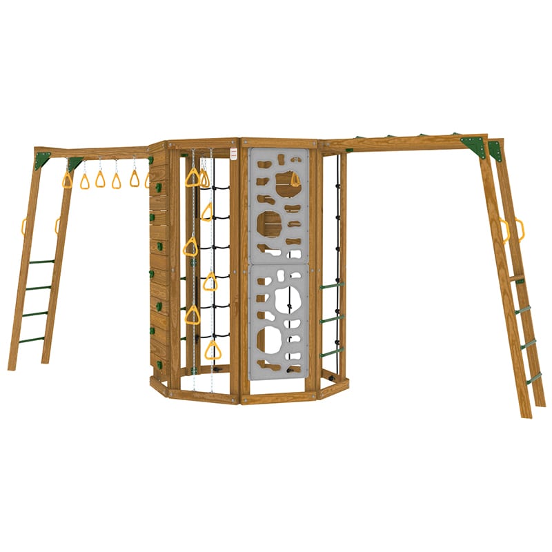 Playstar Cliff-Hanger Silver Outdoor Playset Rear View