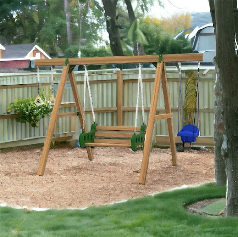 Playstar Horizon Gold Outdoor Playset in a backyard