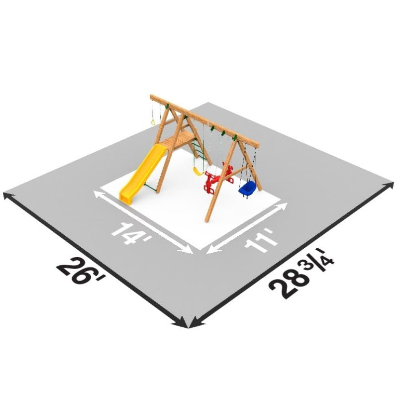 Playstar Mesa Silver Swing Set Dimensions