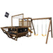 Playset wooden pirate ship back side