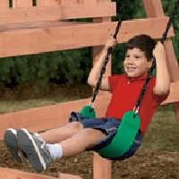 Playstar commercial grade swing seat with a boy