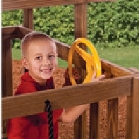 playstar steering whell with a boy
