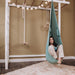 Pod Swing Warm Forest Green Girl Relaxing