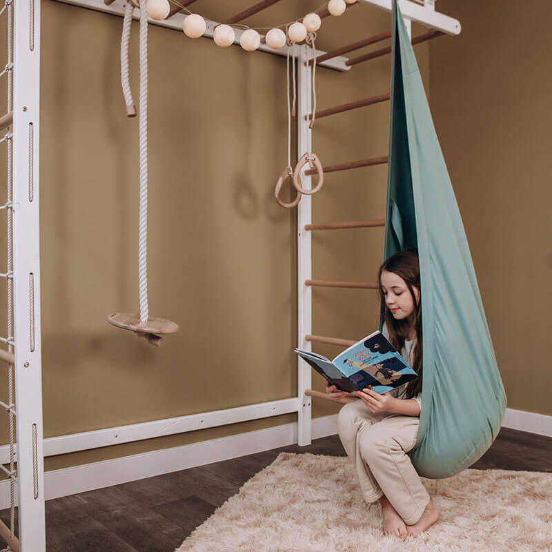 Pod Swing Warm Forest Green Teen Reading