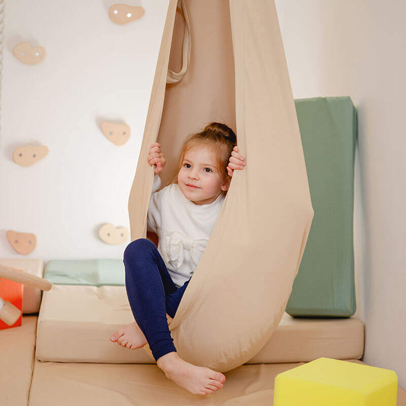 Pod Swing Warm Honey Girl Sitting