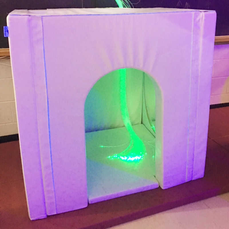 Portable Sensory Den with fiber optic lighting