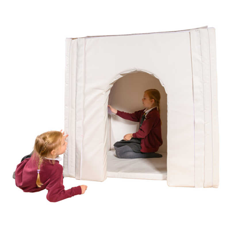 Portable Sensory Den with 2 girls