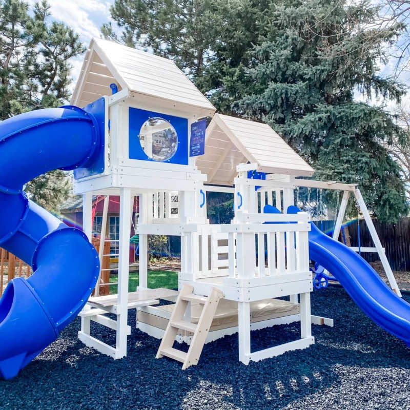 Blue Bubble Panel on Modern Monkey Playset
