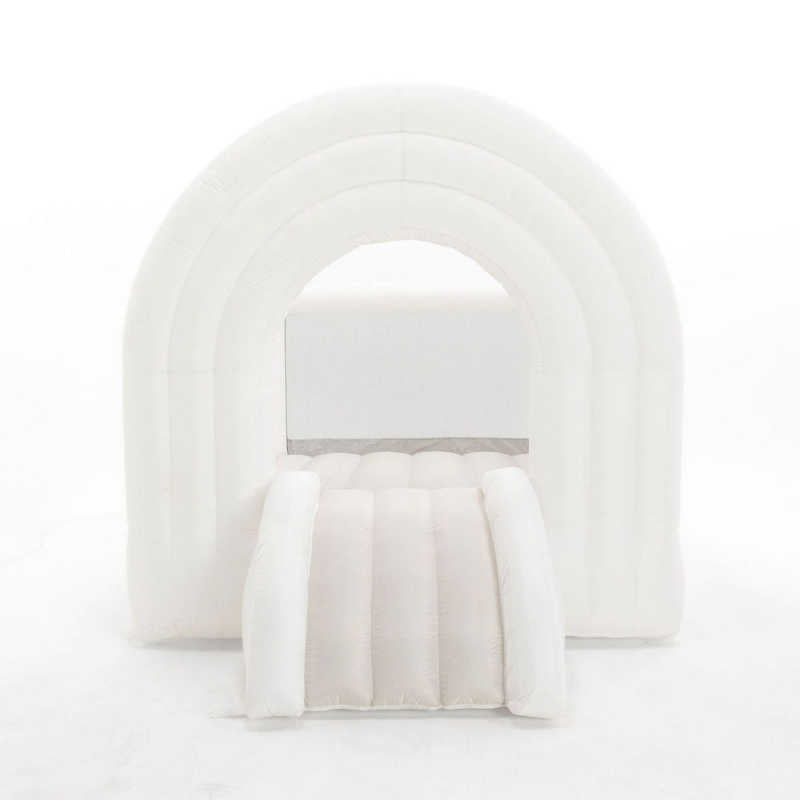 Rainbow Neutral Bounce House front view