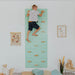 Rock Climbing Wall Cool Mint Set of 6 Panels Front View With Boy