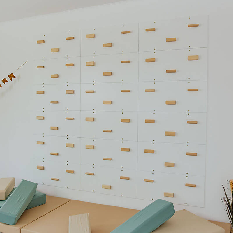 Rock Climbing Wall Snow White Set of 12 Panels Side View