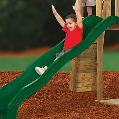 Playstar Wave Slide in Green on a playset