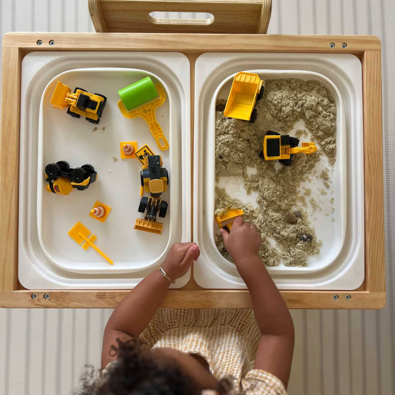 Sensory Activity table for kids top view