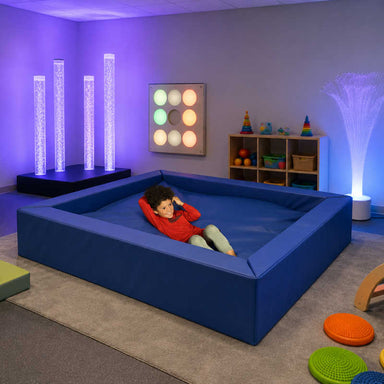 Sensory crash pit in an occupational therapy sensory room