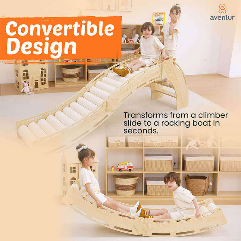 Sensory Roller Slide & Rocker Combo Convertible Design