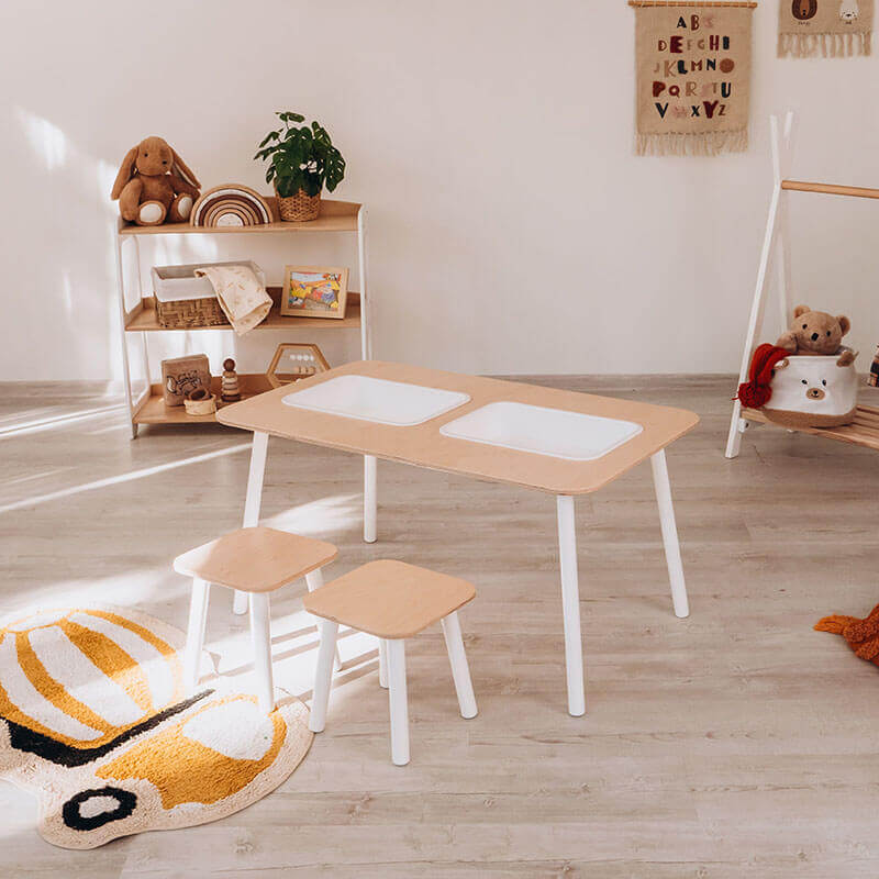 Sensory Bin Table Thematic Tray Pairings Corner View