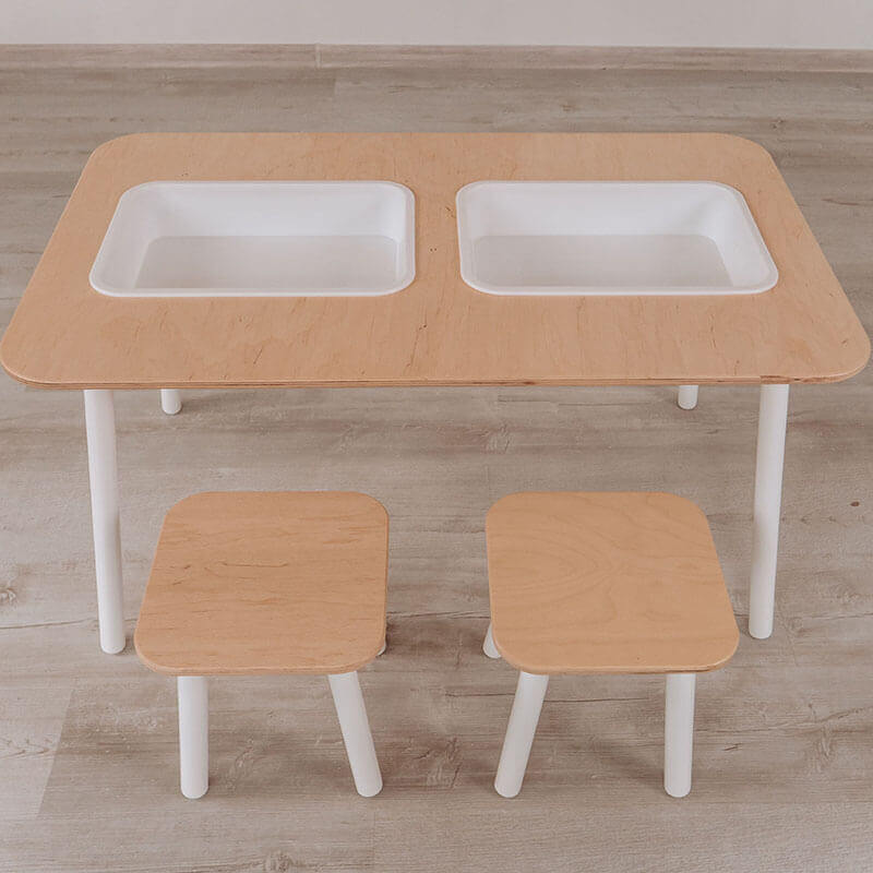 Sensory Bin Table Thematic Tray Pairings Top View