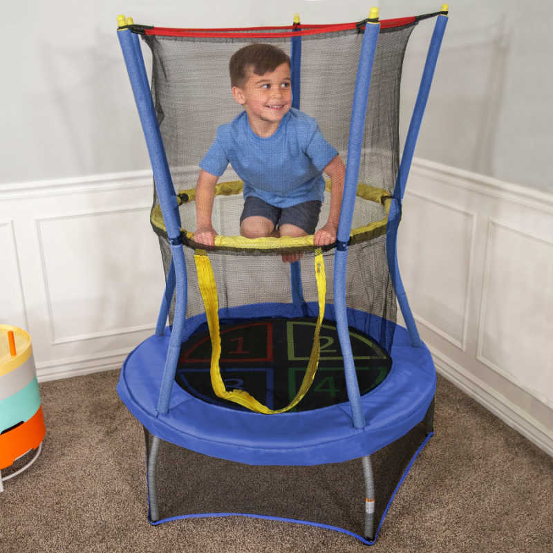Skywalker Trampoline 40" Round BounceNLearn Mini Trampoline with Enc