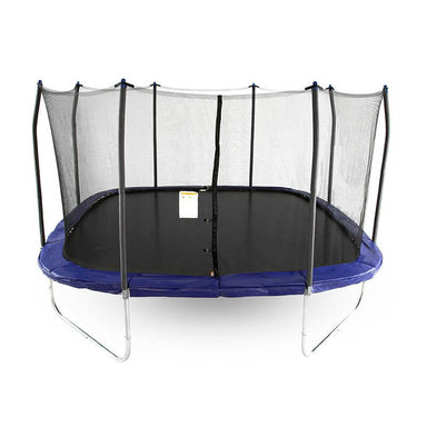 Skywalker Trampolines Blue 14' Square Trampoline Front View