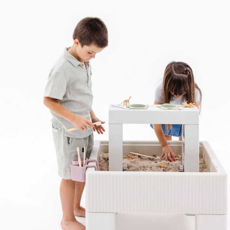 Tide Water & Sensory Table with kids playing with sand