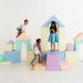 Soft Play Equipment Castle in pastel with kids playing