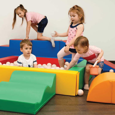 Soft Play Set in multi color with kids playing