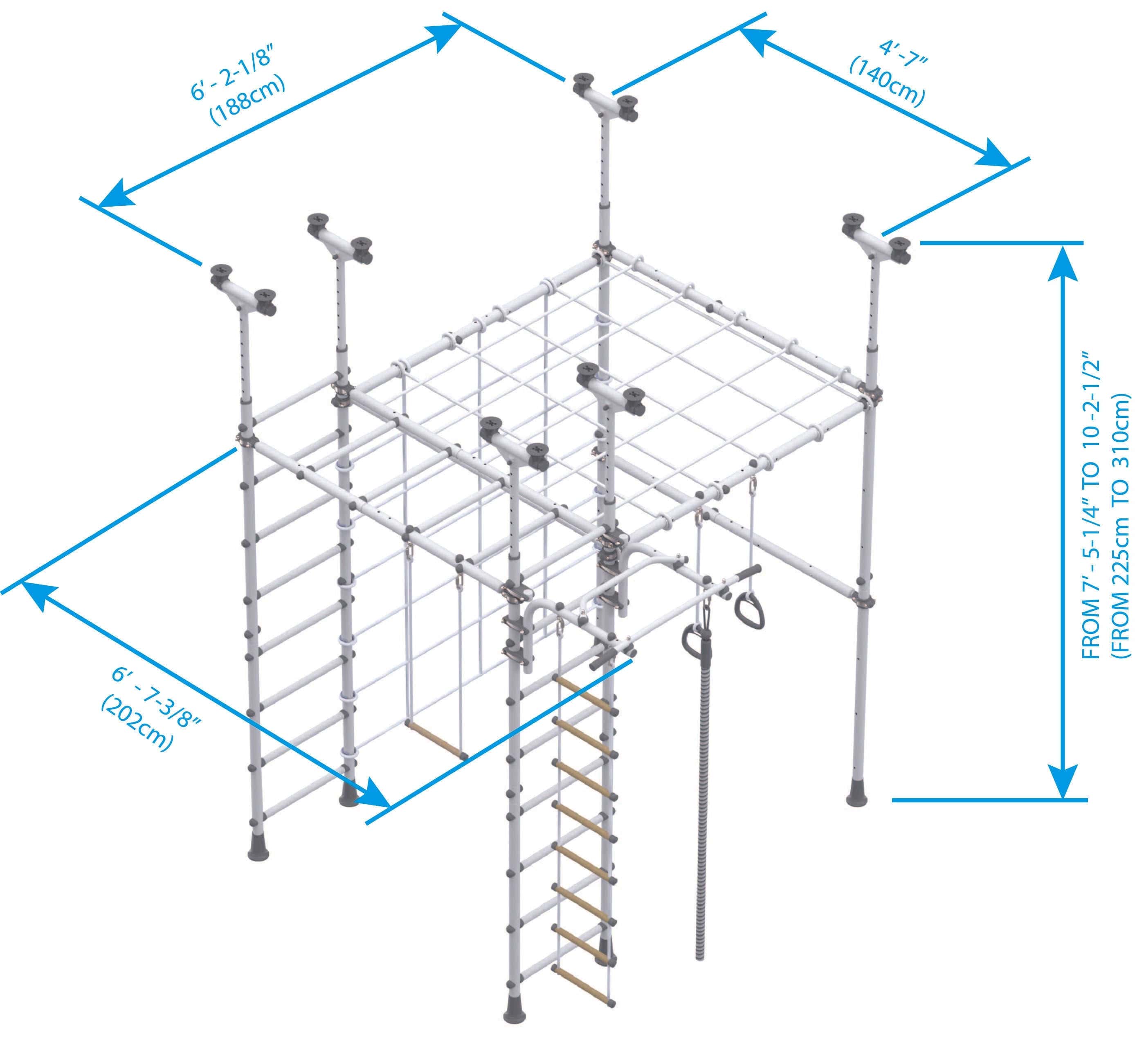Spider Max v3 indoor jungle gym dimensions