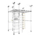 Spider Max V3 Indoor Jungle Gym in white wall gym for kids