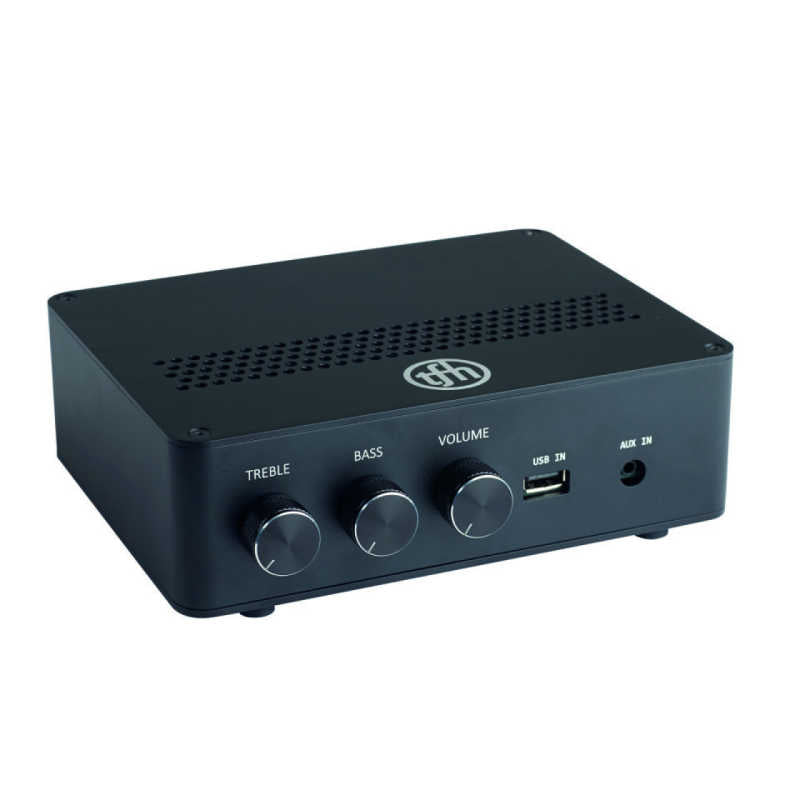 Square podium bench blue tooth amplifier. 