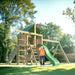 Summit Swing Set for kids with a boy in the yard.